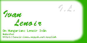 ivan lenoir business card
